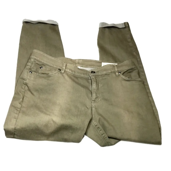 Two by Vince Camuto Jeans Light Green Roll Cuff Stretch Skinny Leg Size 31 - Picture 5 of 13